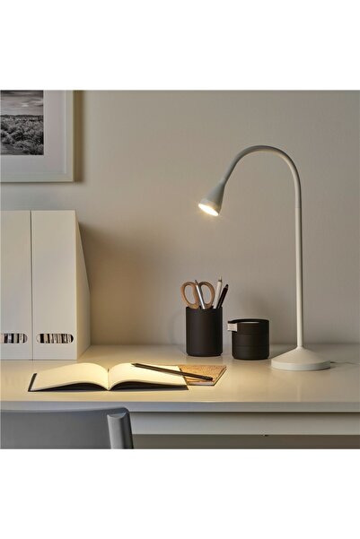 IKEA Navlınge Ledli Beyaz Çalışma Lambası 50404918