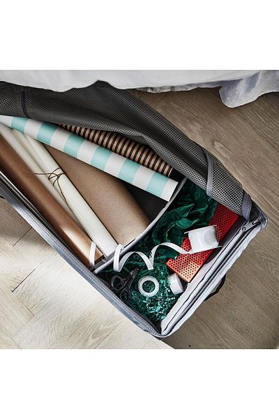 IKEA Compartment Storage Box Hurç Measure 90X30X15 cm Gray-Organizing Box