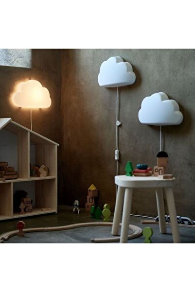 IKEA Upplyst Led Li Duvar Çocuk Odası Lambası A++ Bulut