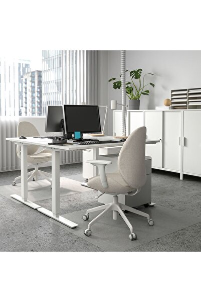IKEA yüksekliği ayarlanabilen çalışma masası, beyaz, 120x70 cm