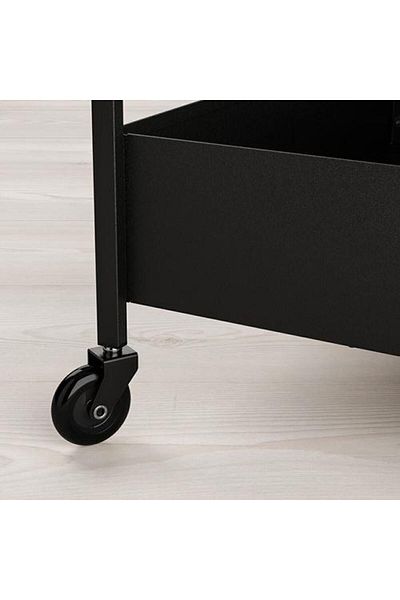 IKEA Carucior de Servire 3 Nivele Culoare Neagra 50,5x30x83 Cm Unitate Raft Organizator Otel
