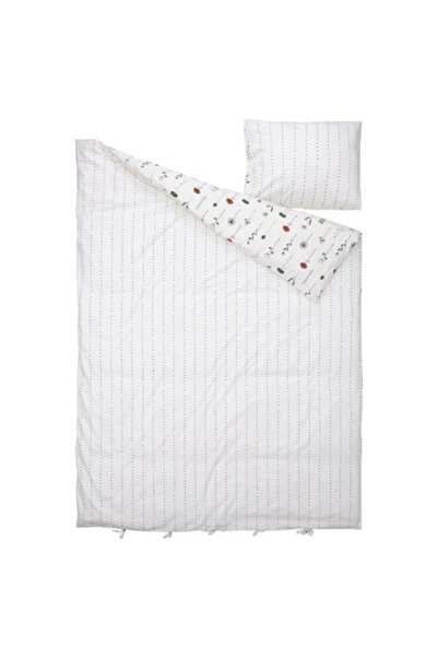 IKEA çocuk nevresim takımı, beyaz-çok renkli, 150x200/50x60 cm