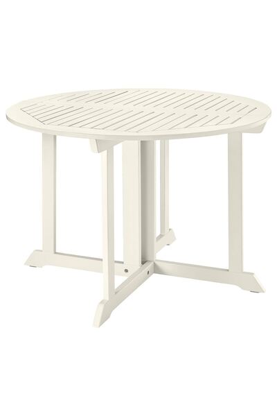 IKEA yemek masası, beyaz-bej, 108 cm 4 kişilik. Ayak:Poliamid plastik