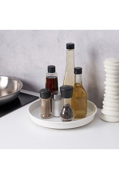 IKEA VARIERA ROTATING table, white, 26 cm