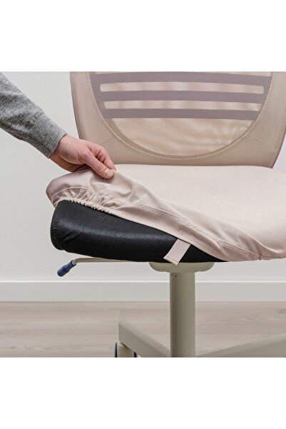 IKEA ergonomik çalışma sandalyesi, siyah-bej, kolçaklı