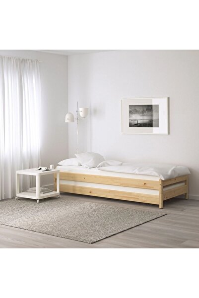 IKEA HEMNES DİVANA UYUMLU AFJALL beyaz 80x200 cm tek kişilik yatak