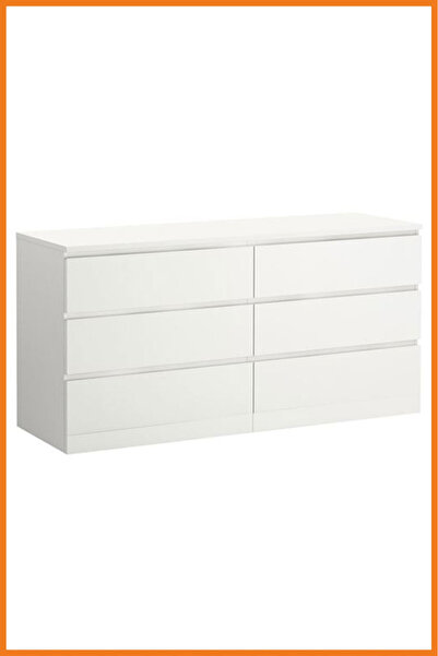 Alony Home Şifonyer Çekmeceli Yatak Odası Rahat Kullanım 160x78x48 Cm Beyaz