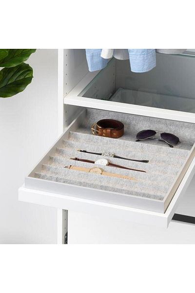 IKEA Unit with Shelf Compartment Light Gray Size 40X53X5Cm Jewelry-Glasses-Watch Organizing Box Soft
