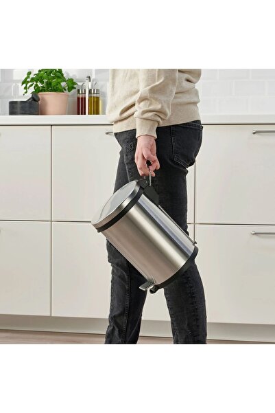 IKEA Snörpa Garbage Bin Pedal Dustbin, Stainless Steel, 5 Lt