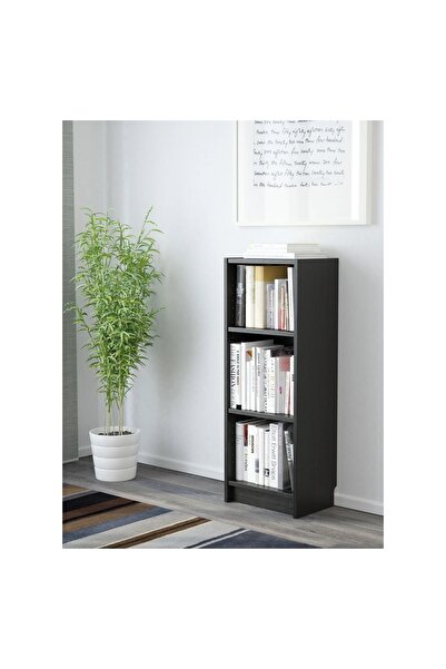 IKEA BILLY açık kitaplık, beyaz, ağartılmış meşe kaplama, kahverengi dişbudak kaplama, venge 40x28x106 cm