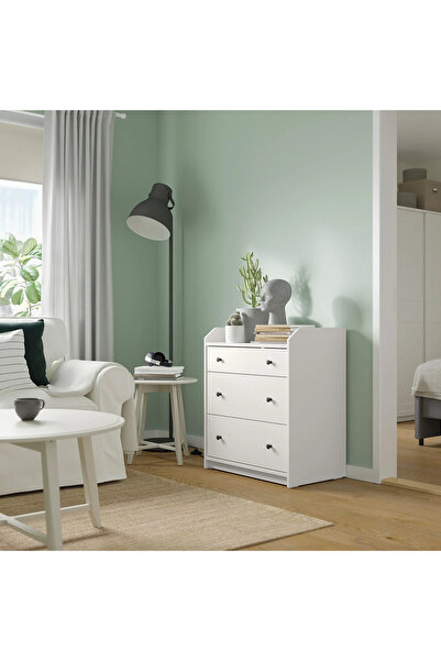 IKEA Beyaz 70x84 cm 3 Çekmeceli Modern Şifonyer