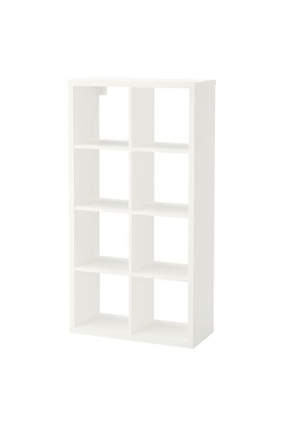 IKEA Yatay ya da dikey olarak yerleştirilebilen açık raf ünitesi, beyaz, 69x132 cm