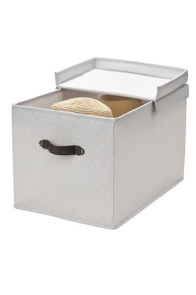 IKEA Box with Lid Gray Meridyendukkan 35x50x30 Cm Organizer with Handle, Organizer