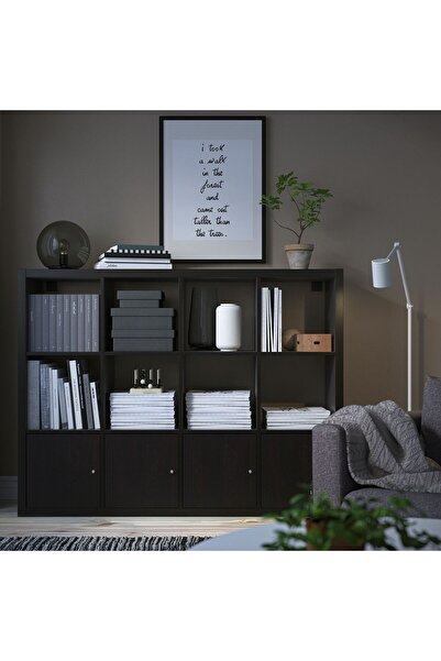 IKEA açık raf ünitesi, venge, 147x112 cm, kapaklı