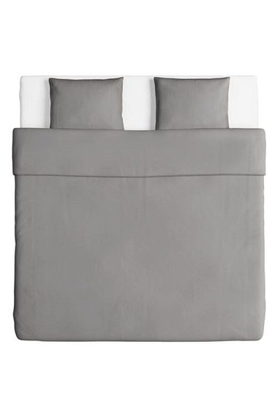 IKEA Vitpa Home Angslilja Double Duvet Cover Set, Gray