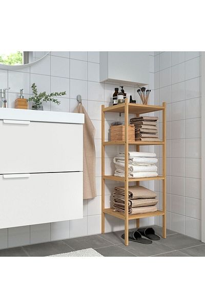 IKEA μονάδα ραφιών, μπαμπού, 37x37x104 cm Kentsoylu