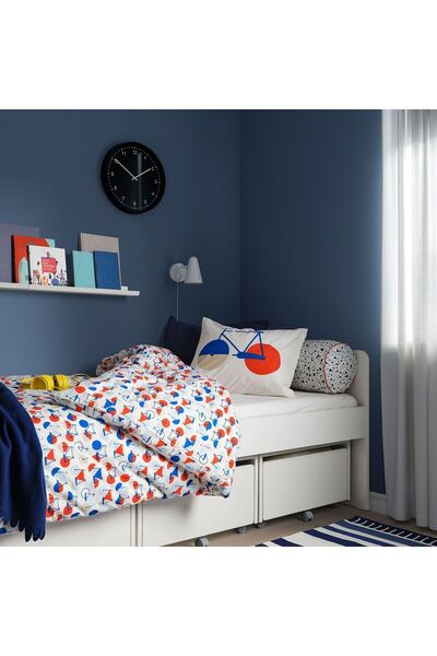 IKEA tek kişilik karyola, beyaz, 90x200 cm