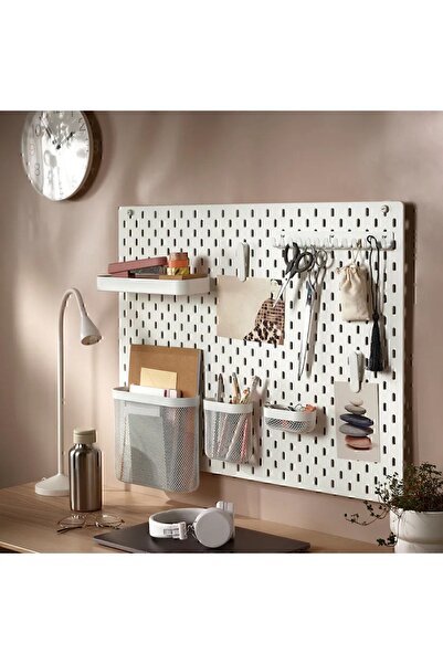 IKEA Skadıs White 76X56 cm Multi-Purpose Pegboard