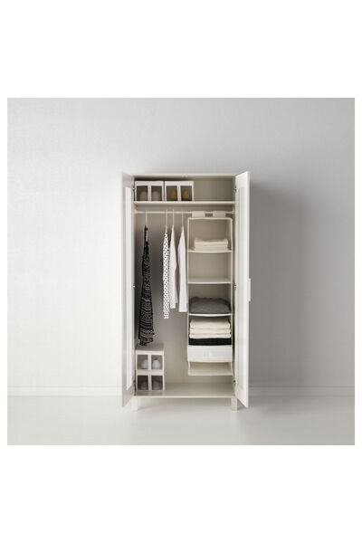 IKEA Dolap Içi Asılabilir Bölmeli Düzenleyici Ölçü 35x45x125 Cm Beyaz Renk Bölmeli Düzenleyici