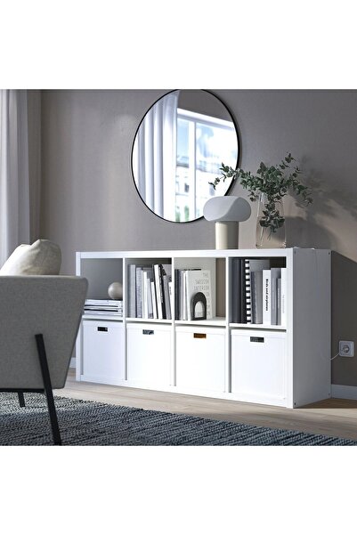 IKEA AKDENİZ KALLAX beyaz 77x147 cm modern açık raf ünitesi
