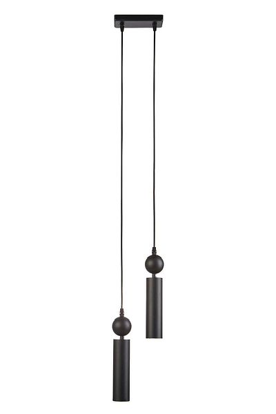 Bozyaka Aydınlatma Sparg 2-Piece Decorative Metal Ceiling Pendant Lamp Black Modern Chandelier (Daylight LED Bulbs Included...)