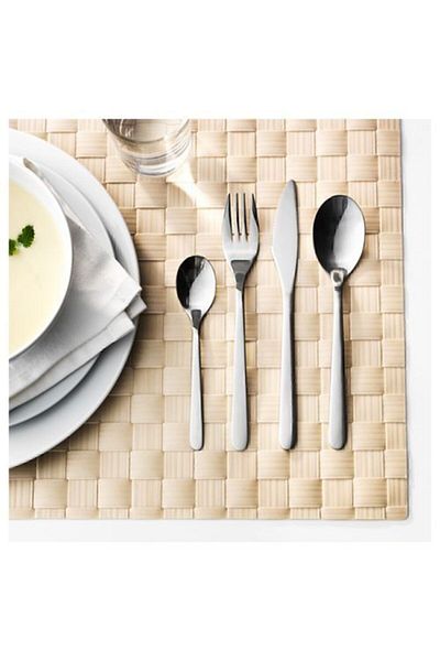 IKEA 24 Piece Cutlery Set, Stainless Steel for 6 People