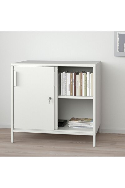 IKEA sürgü kapaklı dolap, beyaz, 80x75 cm