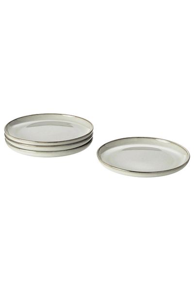 IKEA 4 Pieces Dessert Plate Set Gray Color 20 cm 4 Pieces Gladelig Eye-Catching Modern