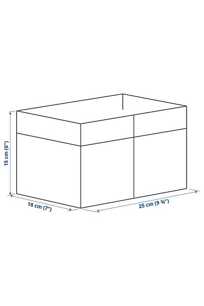 IKEA Blue Box Set - 25 cm Depth, 15 cm Height, 18 cm Width, Set of 3