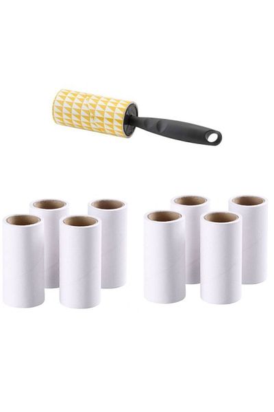 IKEA Bastis Cat Dog Feather Rope Hair Collector Feather Collecting Roller + 8 Spare Cartridges 1+8