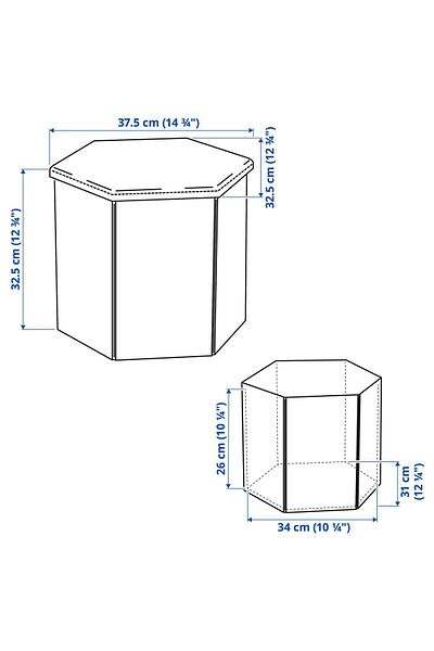 IKEA Pouf cu Compartiment Depozitare, Diametru: 38 cm Inaltime: 33 cm