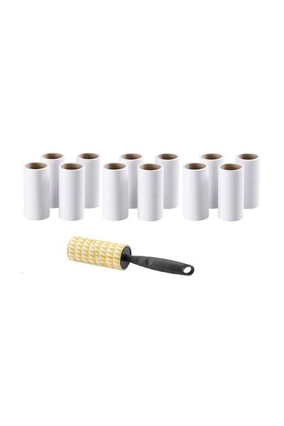 IKEA 12 Pack Gray and Ikea Refill Bastis Feather Bristle Dust Collector Roll