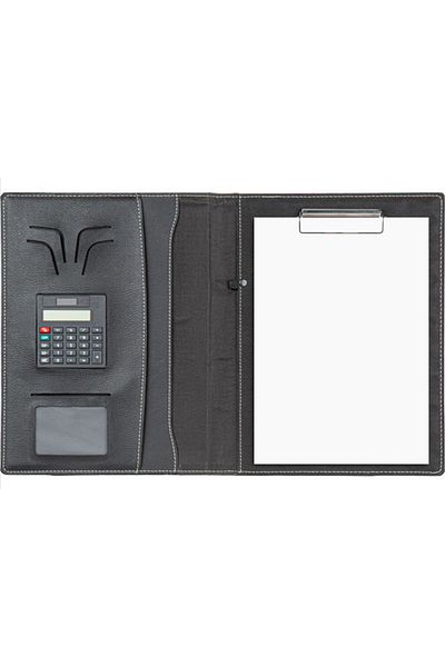 Copyder Classy Secretary Memo Pad 23 X 31cm Artificial Leather Calculator Memo Pad Pen Holder