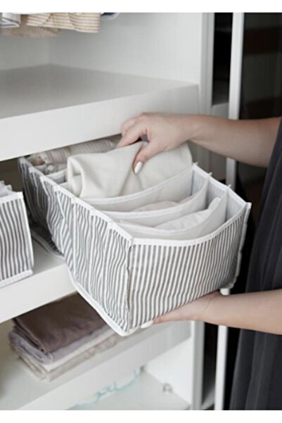 Kenpool Πτυσσόμενος οργανωτής ακορντεόν με Ριγέ συρτάρια Xlarge Γκρι Λευκό 30...