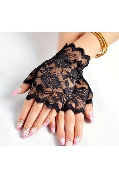 Dgt Luxury Fingerless Lace Gloves-Prom, Wedding, Wedding, Event