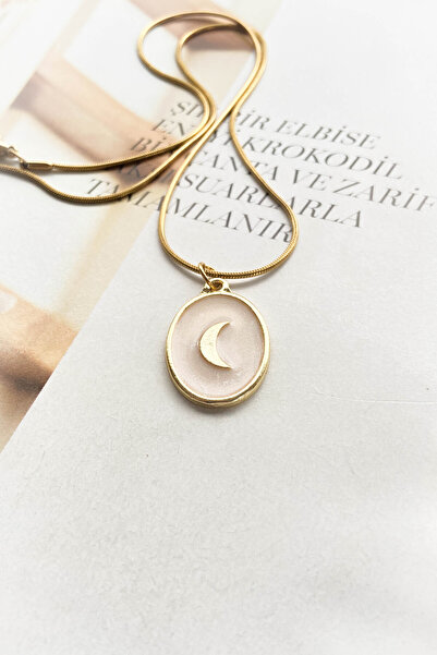 roshel قلادة من الفولاذ المطلي بالمينا باللون الذهبي، 3 خيارات نموذجية مختلفة