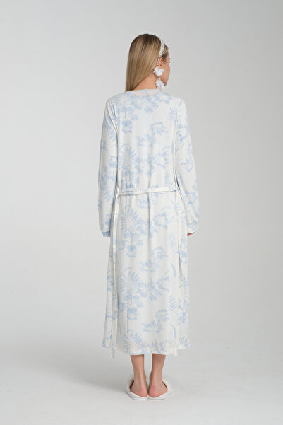 effort Lüx Lohusa  Hamile Sabahlıklı Dantelli Gecelik Takımı