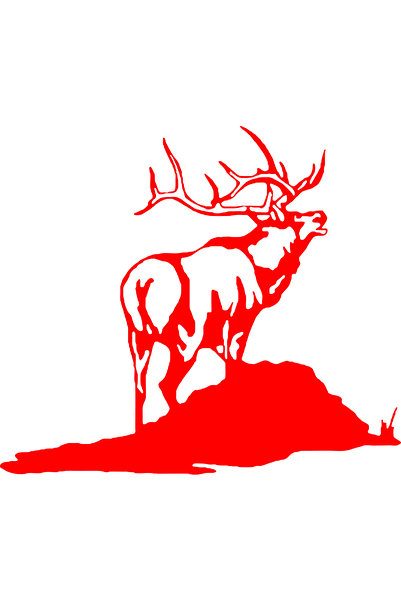 Birim Matbaa Deer Figure Auto Sticker (25X22 cm)