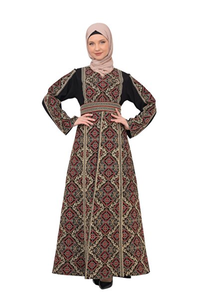 Zaytoon Filistin Zaytin Dalı Nakışlı Geleneksel Filistin Kadın Elbise M-3xl C100028