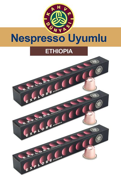 Kahve Dünyası Ethiopia Capsule Coffee 3 Pieces Box of 10