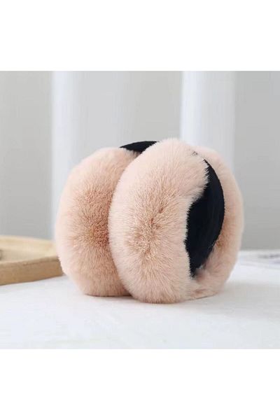 nord arc Beige Foldable Winter Plush Cold Protective Earmuff