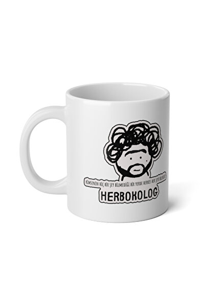IVART Herbokolog-Hiç Kimsenin Bir Şey Bilmediği Tasarım Baskılı Beyaz Porsele...