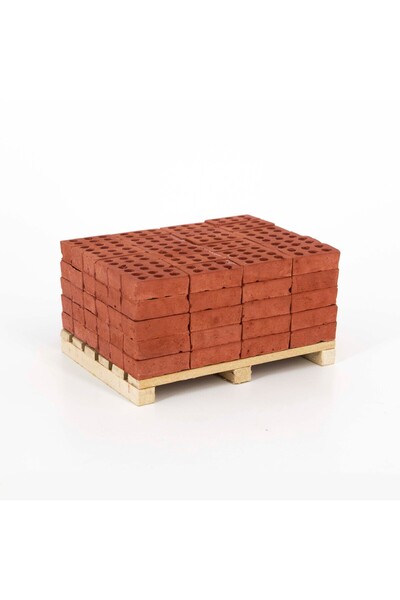 Eshel Maket Minyatür 6 Delikli Tuğla, 20x7x10mm, 300'lü Paket, Kırmızı, Harç ...