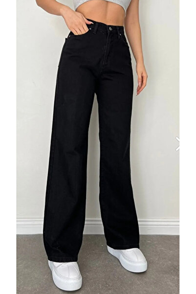 viking's line Yeni Sezon Salaş Kot Pantolon Likrasız Rahat Kesim Palazzo Jean...
