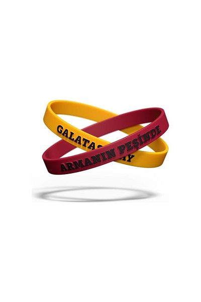 Galatasaray Original Licensed Following the Crest 2-Piece Bracelet with Gift Wooden Box