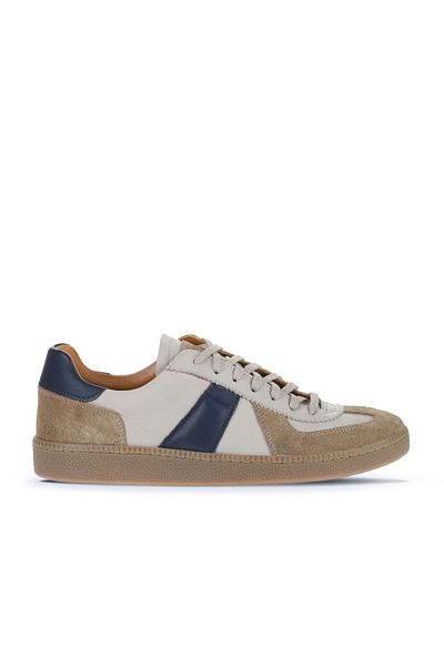 Bueno Shoes Ανδρικά αθλητικά παπούτσια μπεζ - Navy Suede, Leather, 11ma24161