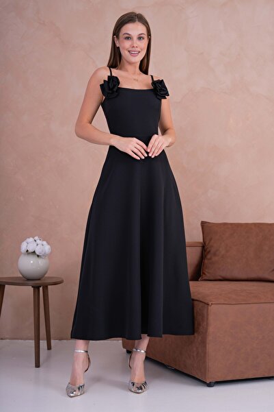 bayansepeti Kadın Çıkartılabilir Gül Aksesuarlı Ayarlanabilir Askılı Güllü Mi...