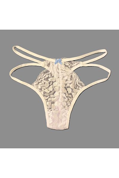 enmodaiçgiyim White Women's Thong with String Lace