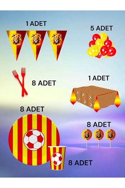 VibeHome 8-Person Red Yellow Fan L Pack - Birthday Party & Fun Events