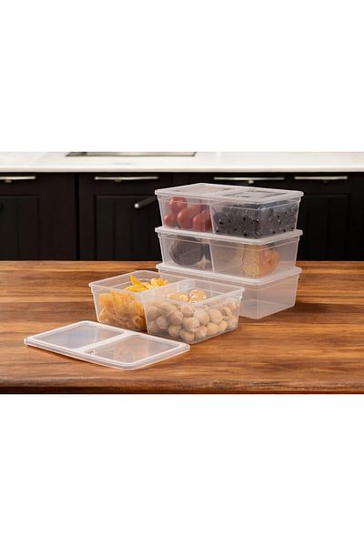 NY HOME Two Compartment Storage Container 10 Pieces